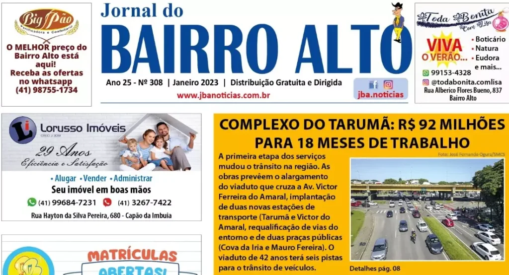 Jornal do Bairro Alto, edição 309, fevereiro de 2023
