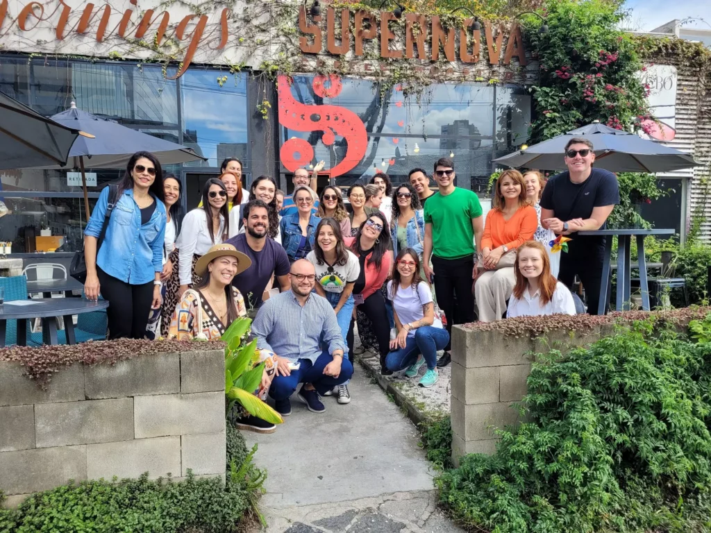 Primeiro grupo de empreendedores a participar do safári urbano. Foto: Eduardo Pereira.