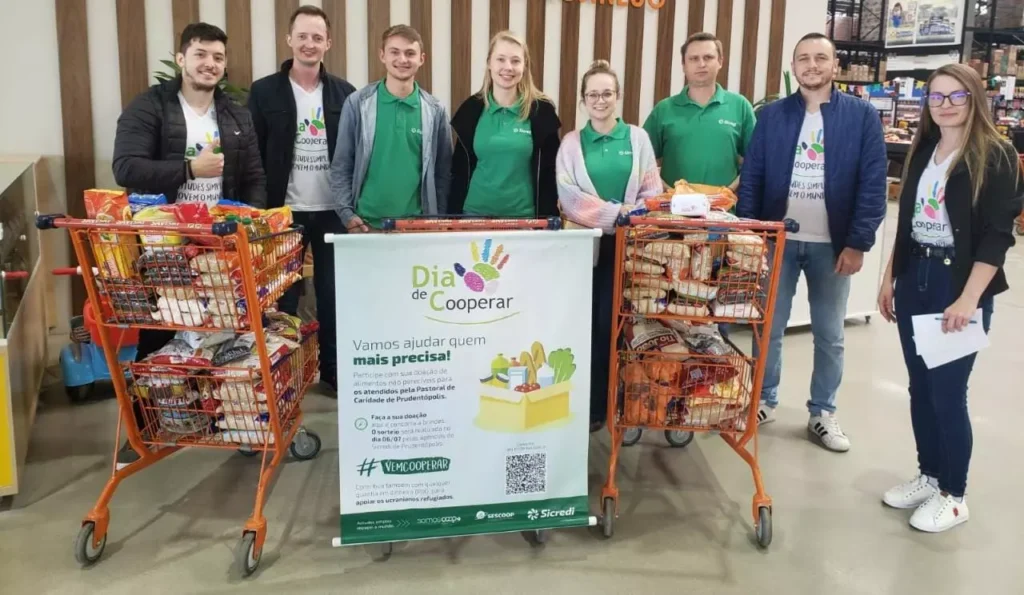 As cooperativas se mobilizam para realização de ações voluntárias de cidadania e solidariedade nas comunidades Créditos: divulgação