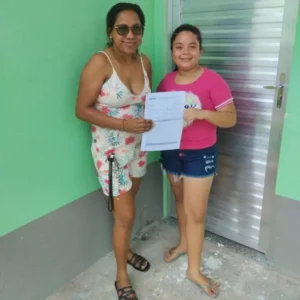 Rita de Cássia e Rianne vistoriaram a casa própria - Foto: arquivo pessoal