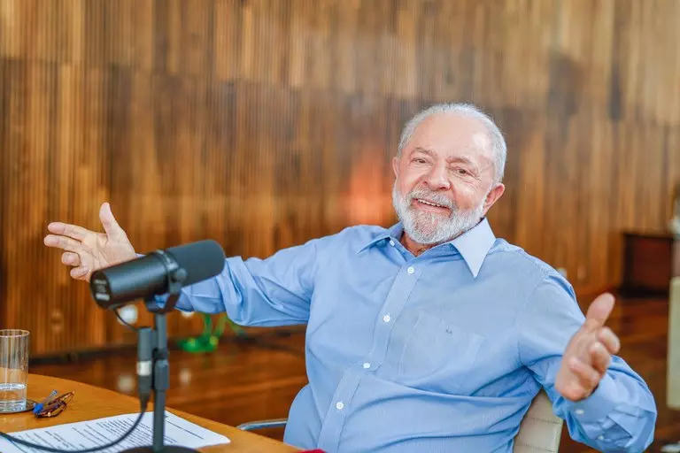 Presidente Lula durante entrevista nas redes sociais ao jornalista Marcos Uchôa. Foto: Ricardo Stuckert / PR