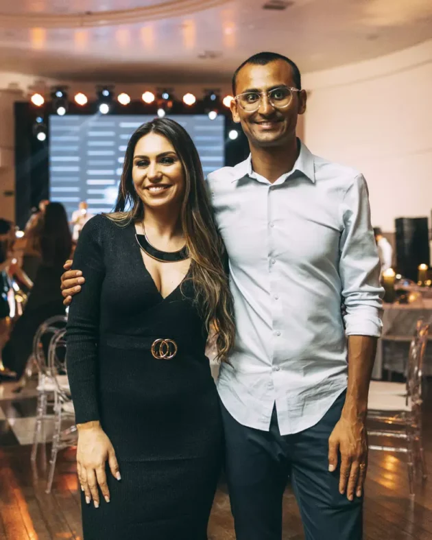 Camila Casagrande, do Incanto, e Eduardo Lyra, da Gerando Falcões. Crédito: Manei.