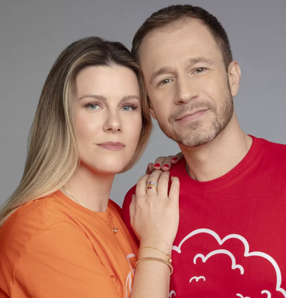 Daiana Garbin e Tiago Leifert