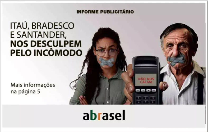 Campanha da Abrasel contra o fim do parcelamento sem juros. Foto: Reprodução.