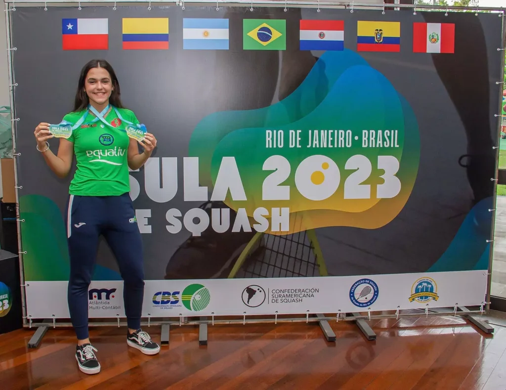 Laura Silva conquistou a medalha de bronze no Sul-Americano adulto de Squash. Foto: Divulgação/ECP