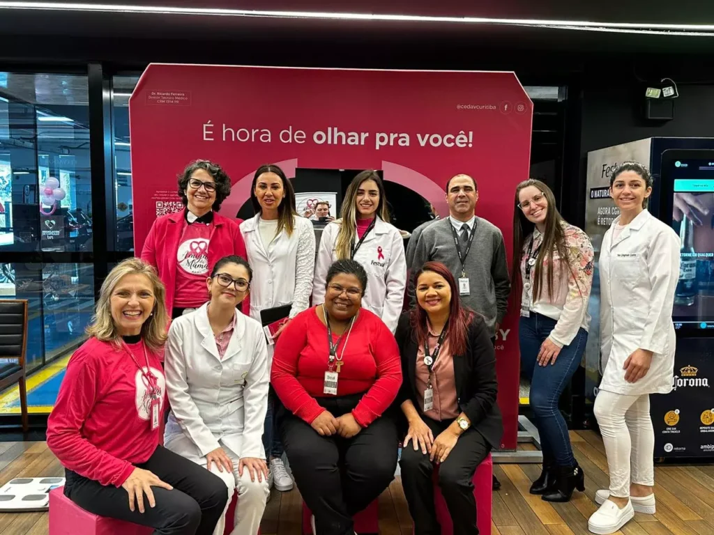 Campanha do Festval em parceria com o CEDAV e a ONG Amigas da Mama tem como objetivo conscientizar sobre a importância do diagnóstico precoce. Divulgação