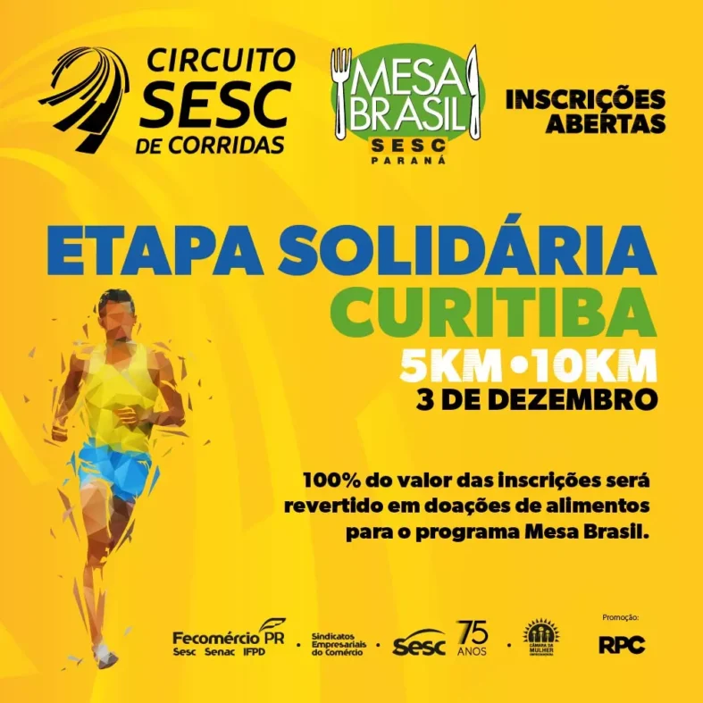 Circuito Sesc de Corridas Etapa Curitiba Divulgação Sesc PR