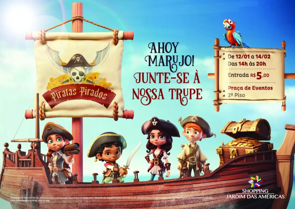 Aventura Pirata chega ao Shopping Jardim das Américas