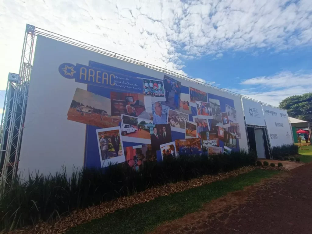 Área externa do estande do Crea-PR e da AREAC durante o Show Rural, em Cascavel (Foto: Divulgação)