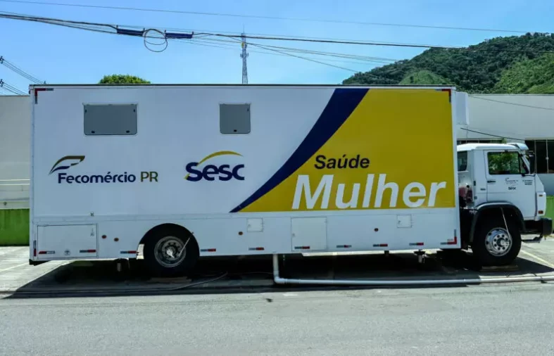 unidade móvel Sesc Saúde Mulher