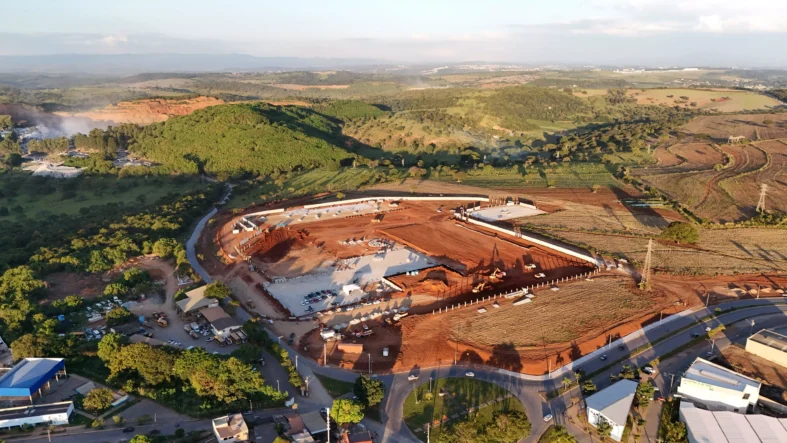 Imagens aéreas das obras do Parque da Música Droun Comunicação