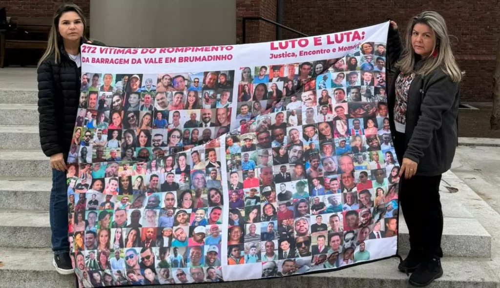 Associação dos Familiares de Vítimas e Atingidos pelo Rompimento da Barragem Mina Córrego do Feijão-Brumadinho, em Harvard, nos EUA - Foto: AVABRUM