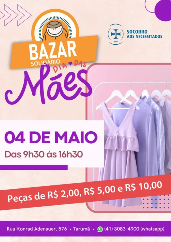  Bazar Solidário de Dia das Mães