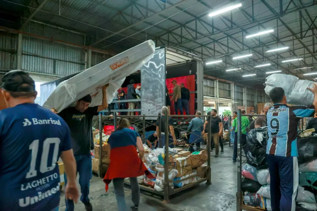 campanha donativos movimento armazem defesa civil