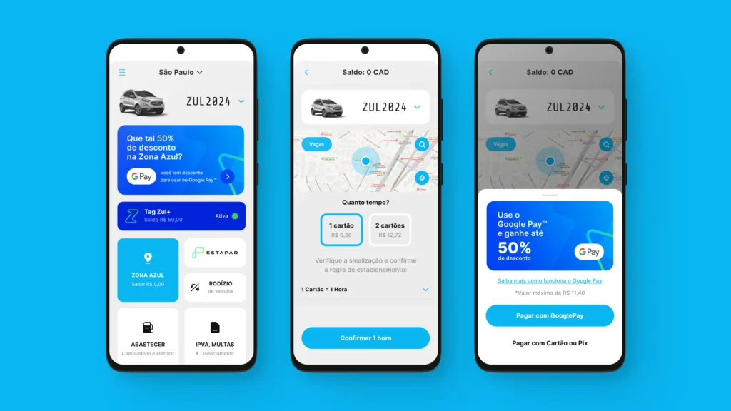 Zona Azul via Google Pay