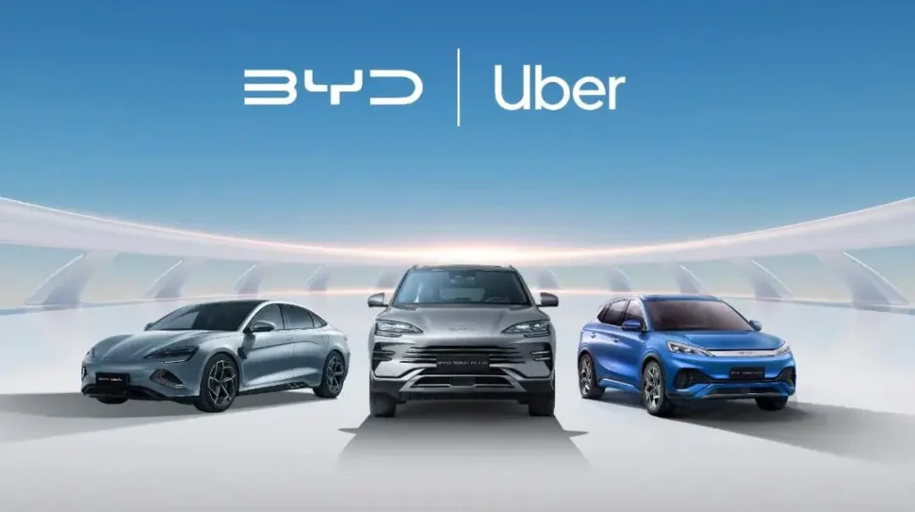 Uber e BYD anunciaram uma parceria estratégica de longo prazo