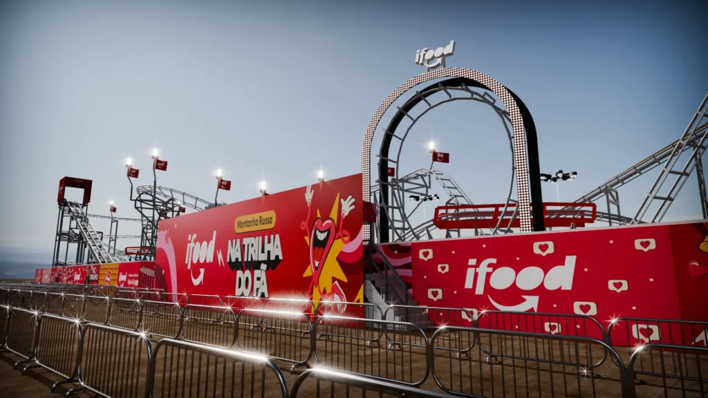 3D montanha-russa iFood Rock in Rio 2024