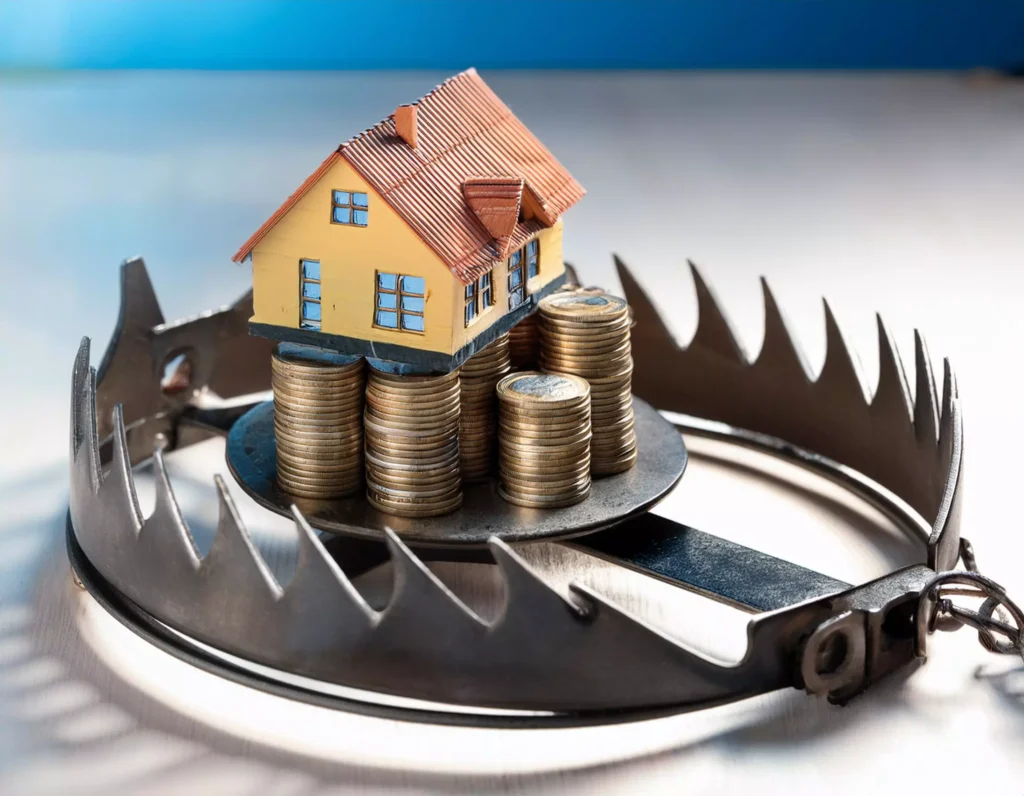 Firefly armadilha de urso com prédio por cima e moedas