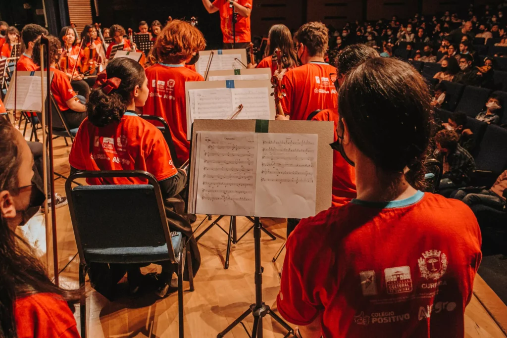 Parque Barigui tem apresentação da Orquestra Infantil Alegro (OIA) Crédito: divulgação/Alegro