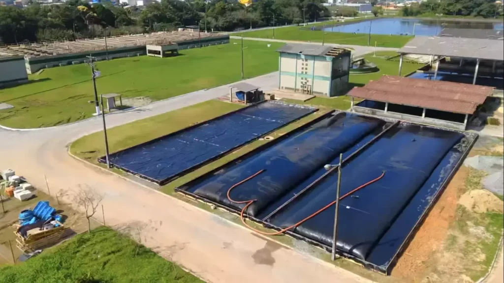 ETE (Estação de Tratamento de Esgoto) de Guaratuba que já está recebendo reforço para dar conta de alta demanda na temporada de verão. Divulgação.