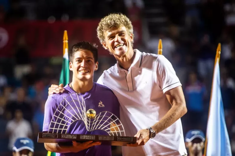 Sebastián Báez e Guga Kuerten