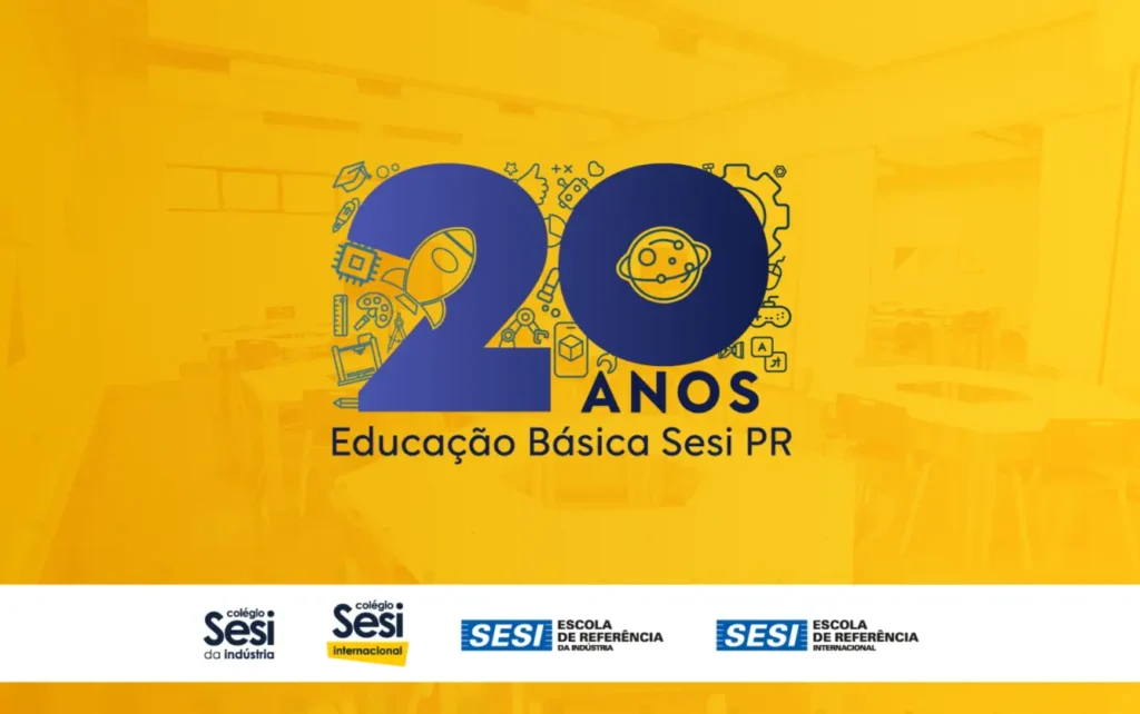 Selo comemorativo dos 20 anos da Educação Básica do Sesi Paraná