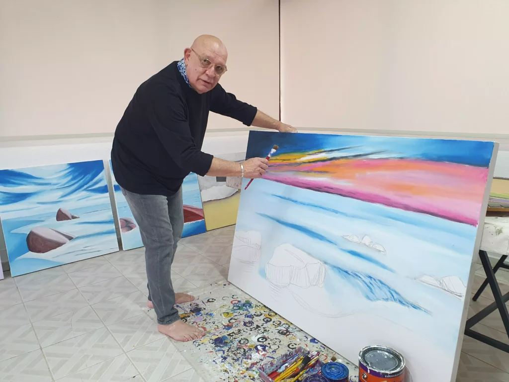 mostra Crepusculum n__marcos bento pintando