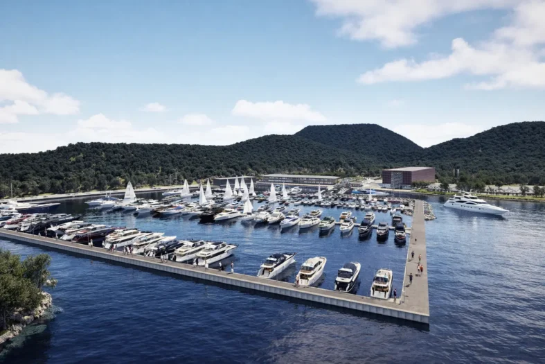 Vagas molhadas da Marina de Guaratuba. Imagens: Projeto Gaissler Moreira Engenharia e Planos Engenharia