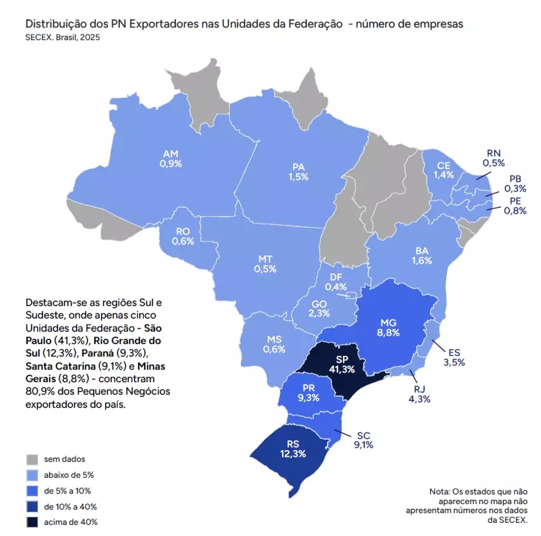 Divulgação.Estudo aponta que Paraná está entre os estados com o maior número de empresas exportadoras.