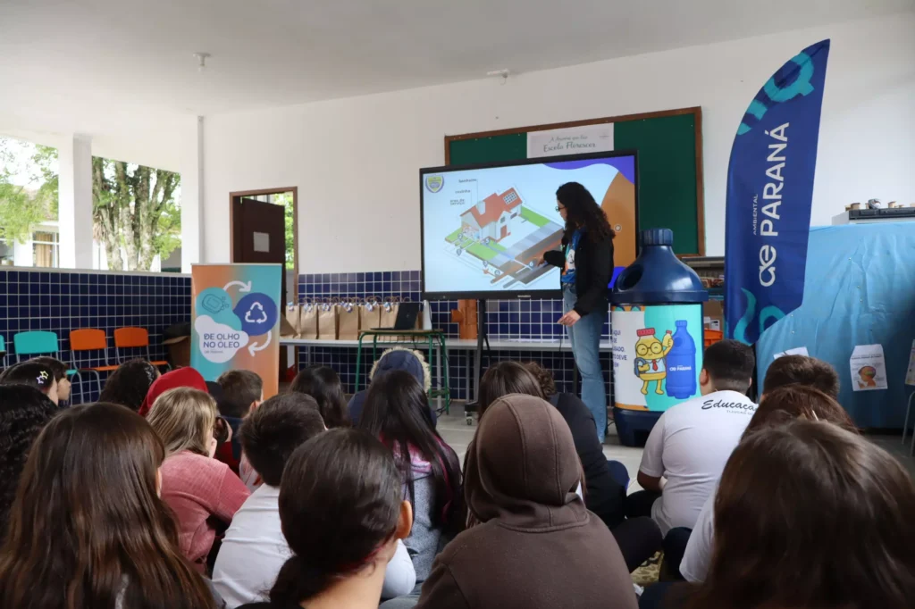Alunos de Tijucas do Sul recebem projeto de educação ambiental em escola