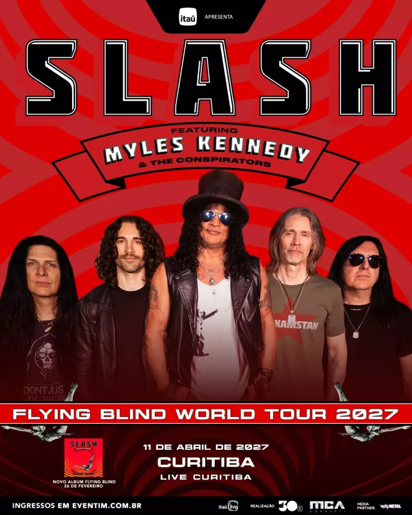 SLASH FT. MYLES KENNEDY AND THE CONSPIRATORS retornam ao Brasil e anunciam show em Curitiba