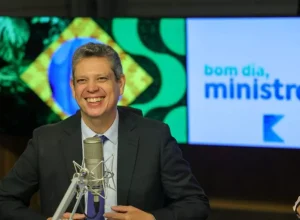 O ministro Márcio Macêdo durante participação no programa "Bom Dia, Ministro" desta quinta-feira, 11 de julho