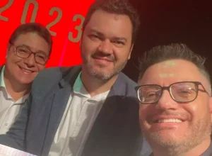 Gerente regional de vendas Tirol, Edson Alves; Gerente de marketing Tirol, Rodnei Guariza; e Ceo da Fullgaz, Elanderson Correia