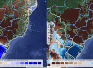 Seca na Zona da Safrinha e chuvas no Rio Grande do Sul EarthDaily Agro / Divulgação