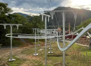 Divulgação Tirolesa de 168 metros de extensão será em Pomerode (SC)