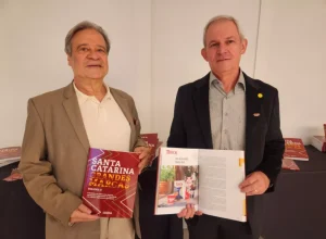 Presidente do Grupo Amanhã, Jorge Polydoro com o diretor executivo da Tirol, Henrique Rumpf