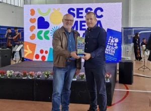 Vice-Presidente da Fecomercio Paulo Salesbram com o presidente da Apras, Harri Pankratz