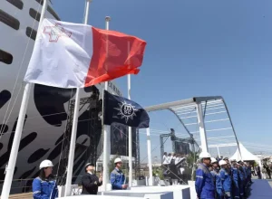 Cerimônia de entrega do MSC Euribia Créditos: Bernard Biger