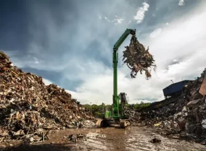 Pátio de sucata em usina da Gerdau. Crédito: Divulgação
