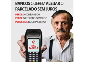 Uma das peças da campanha da Abrasel contra o fim do parcelado sem juros. Foto: Reprodução.