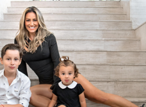 Fernanda Rigon e filhos