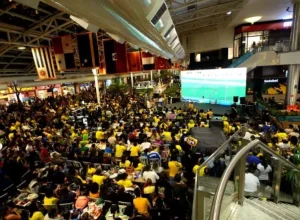 Copa transmitidos no Shopping Estação